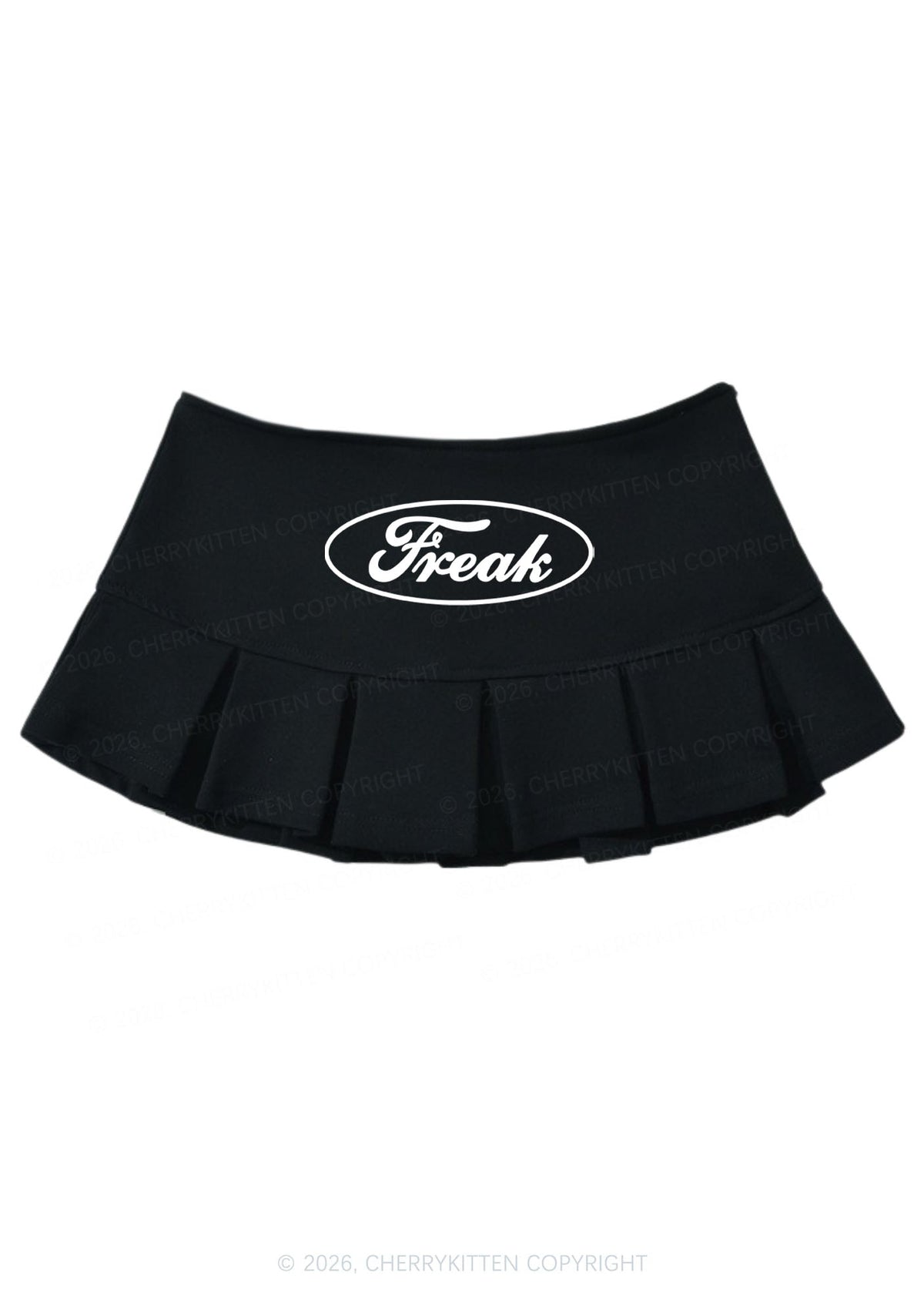 Oval Freak Y2K Mini Pleated Skirts Cherrykitten