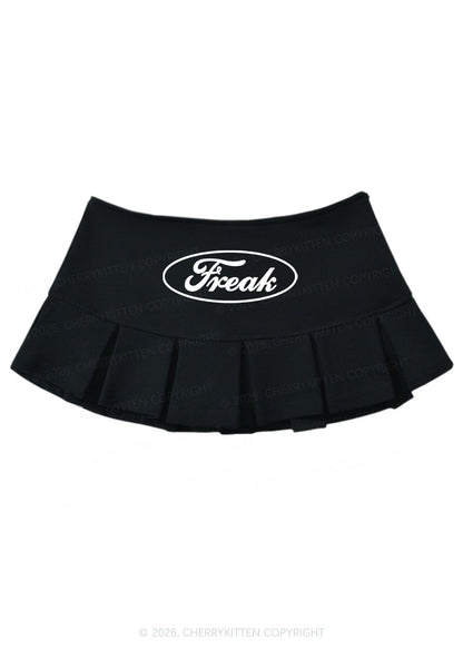 Oval Freak Y2K Mini Pleated Skirts Cherrykitten