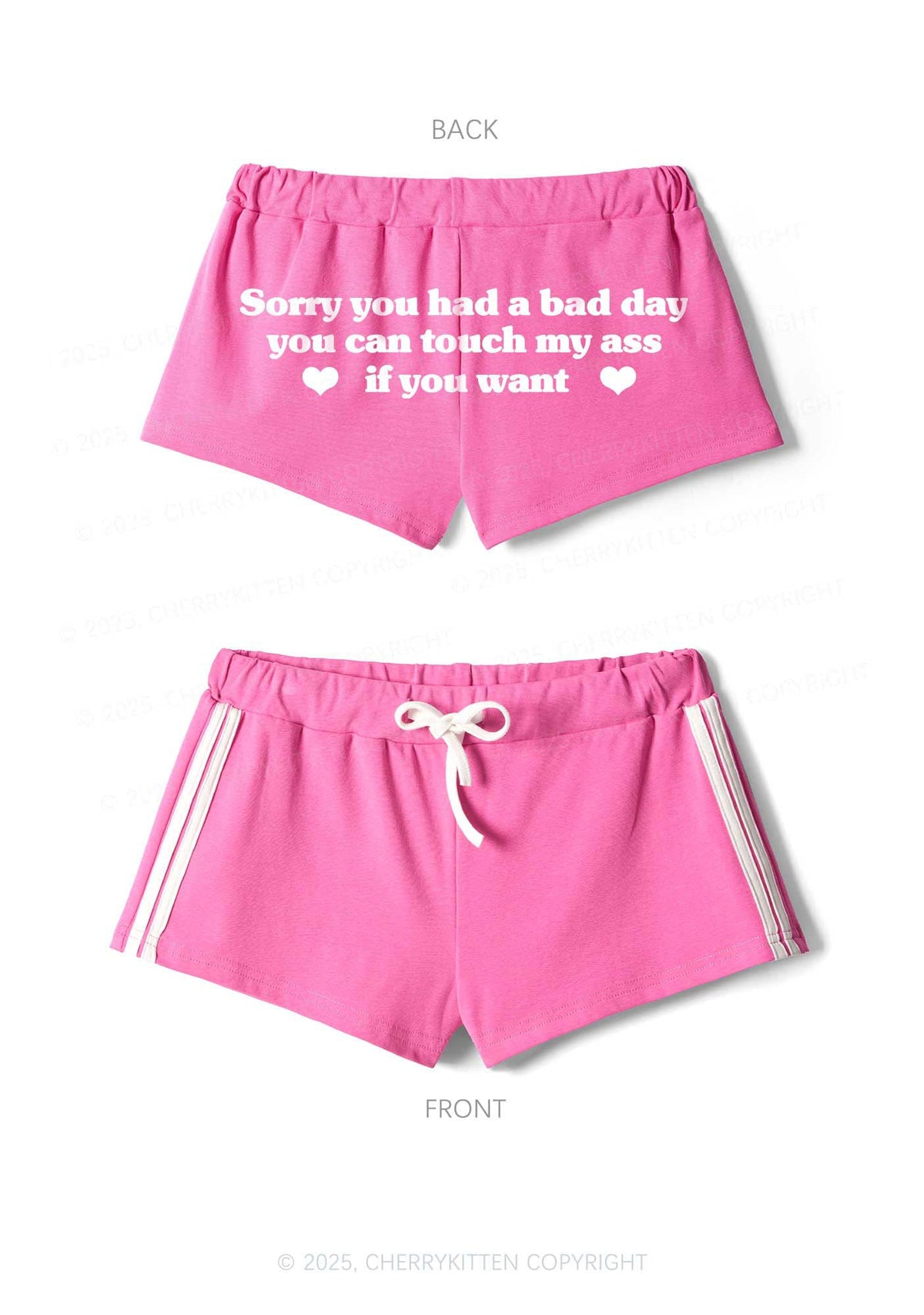 Sorry You Had A Bad Day Y2K Drawstring Mini Shorts Cherrykitten
