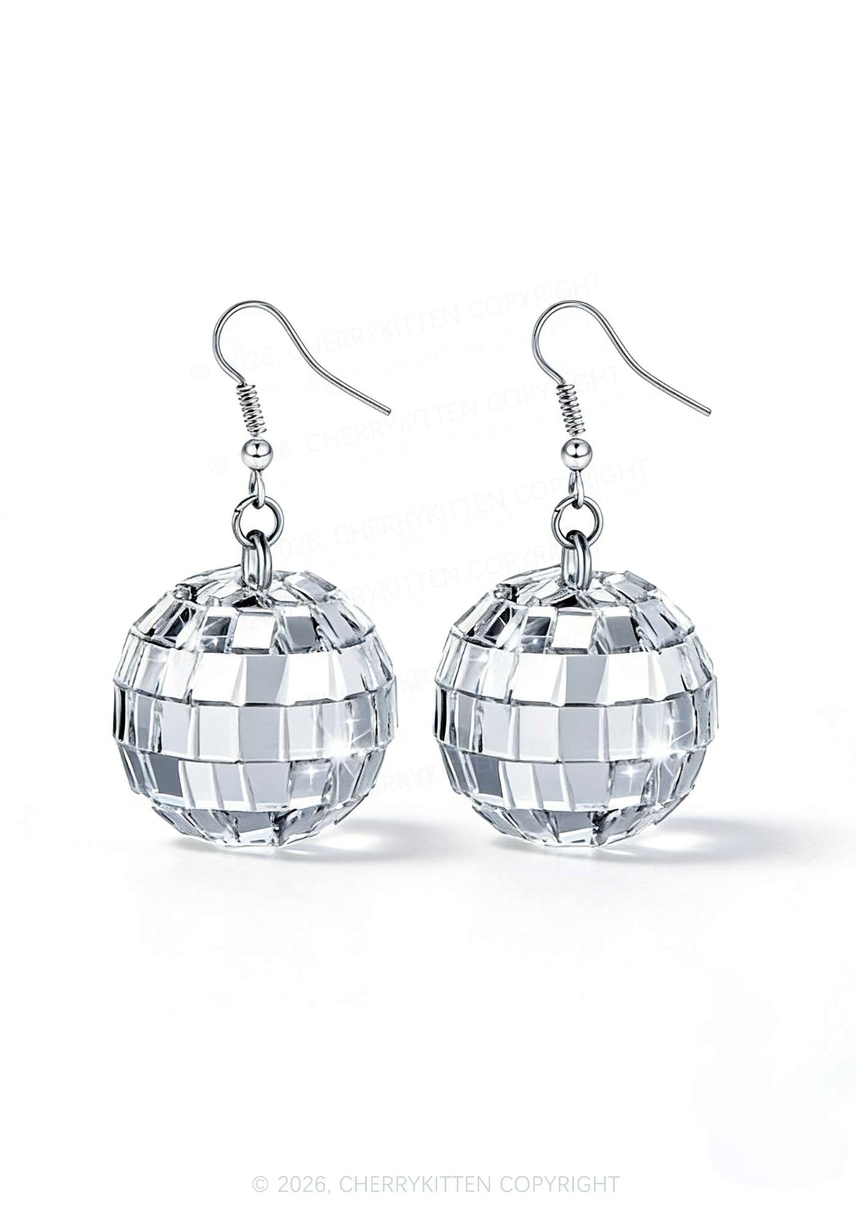 Metal Disco Ball Y2K Earrings Cherrykitten