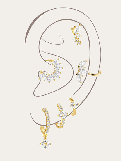 KOSINER 925 Sterling Silver Elegant Petal Set