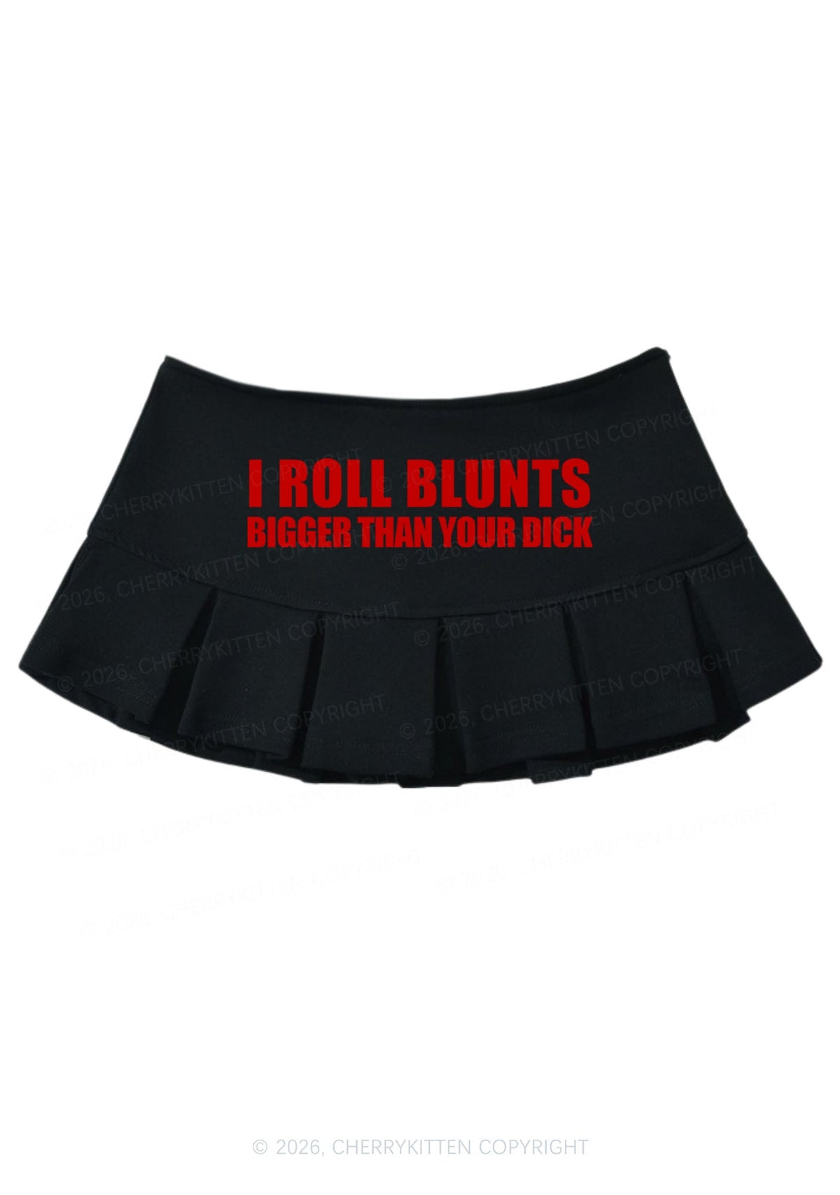 I Roll Blunts Y2K Mini Pleated Skirts Cherrykitten