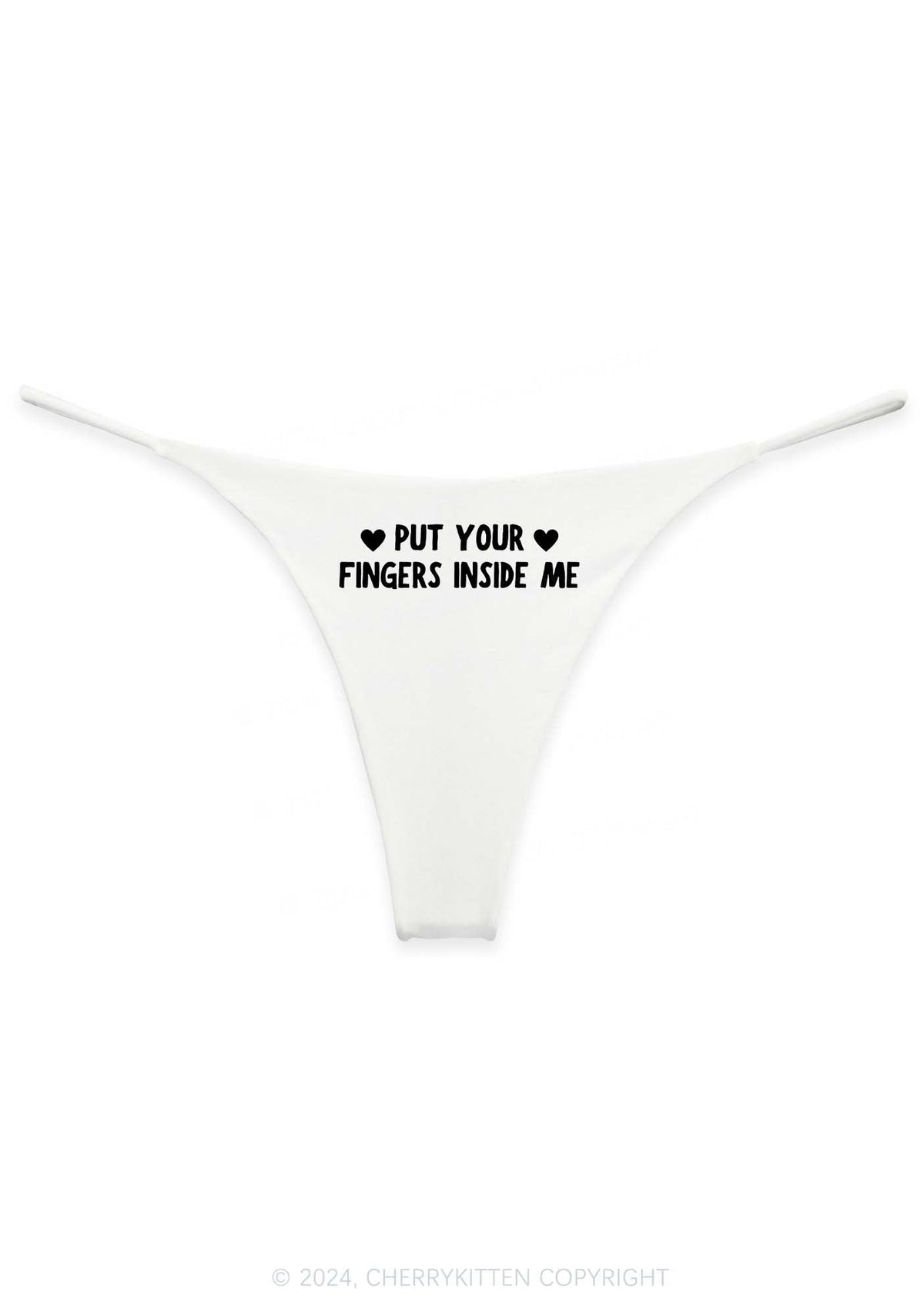 Put Your Fingers Inside Me Y2K Bikini String Thong Cherrykitten