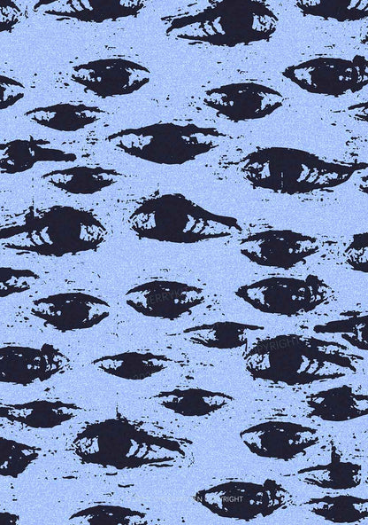 Eyes In The Blue Y2K Print Slip Dress Cherrykitten