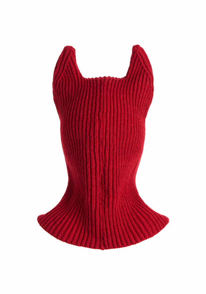 Halloween Y2K Devil Horn Knitted Balaclava Cherrykitten