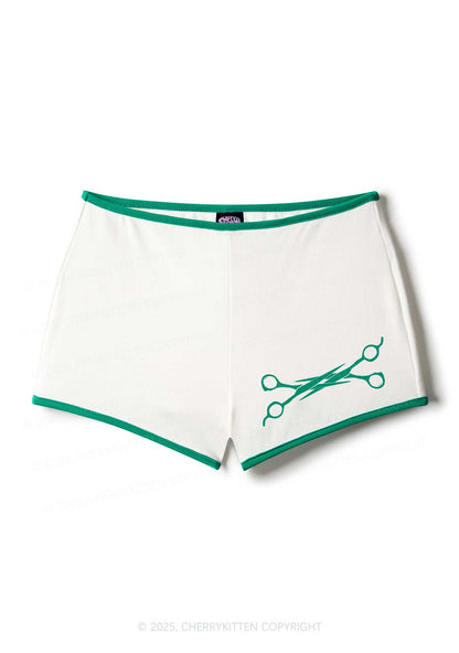 Pink Scissor Pride Y2K Booty Shorts Cherrykitten