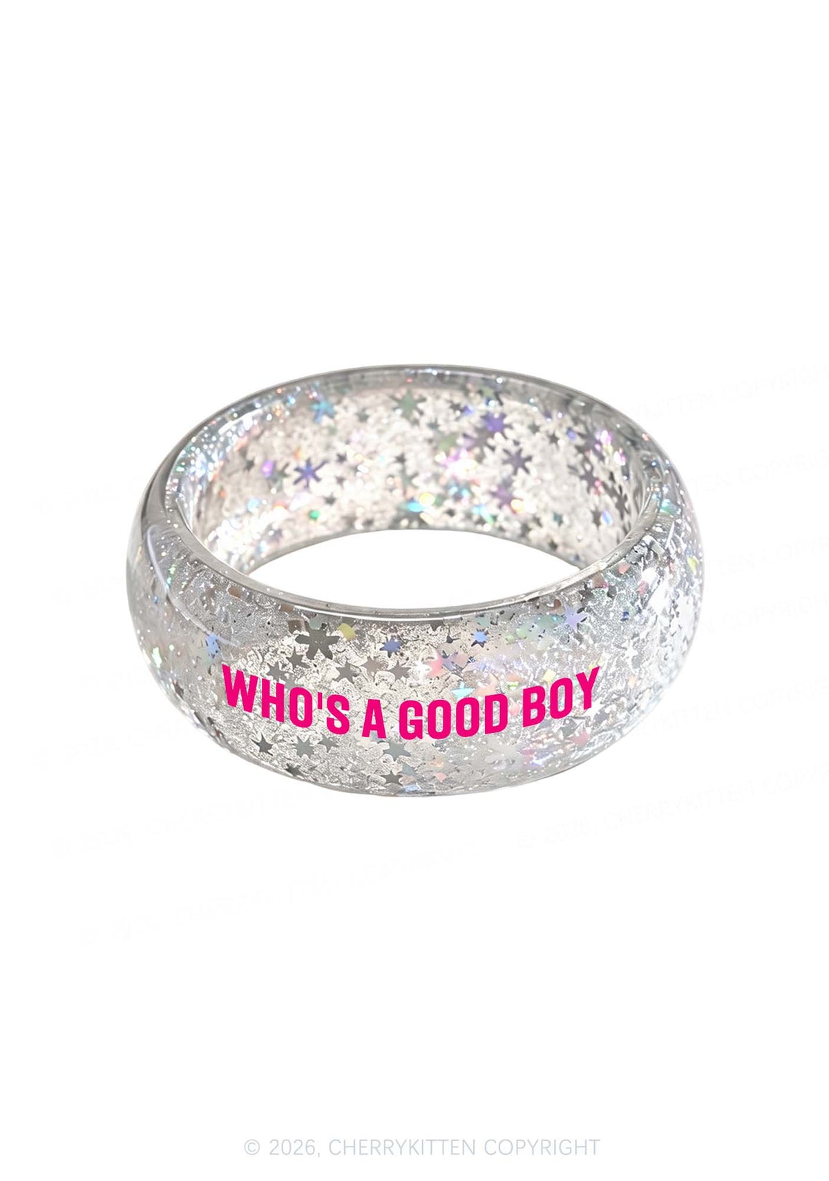 Whos A Good Boy Y2K Cuff Bangle Cherrykitten