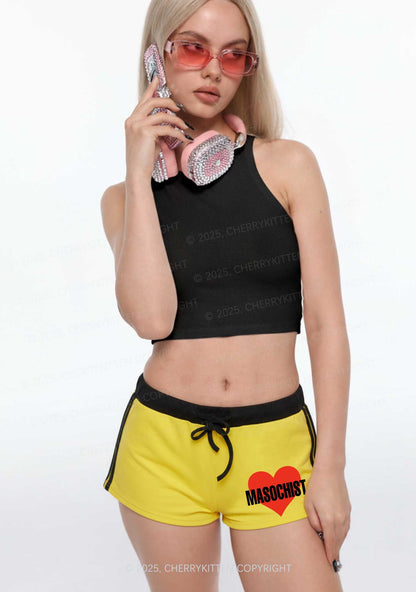 Masochist Y2K Drawstring Mini Shorts Cherrykitten