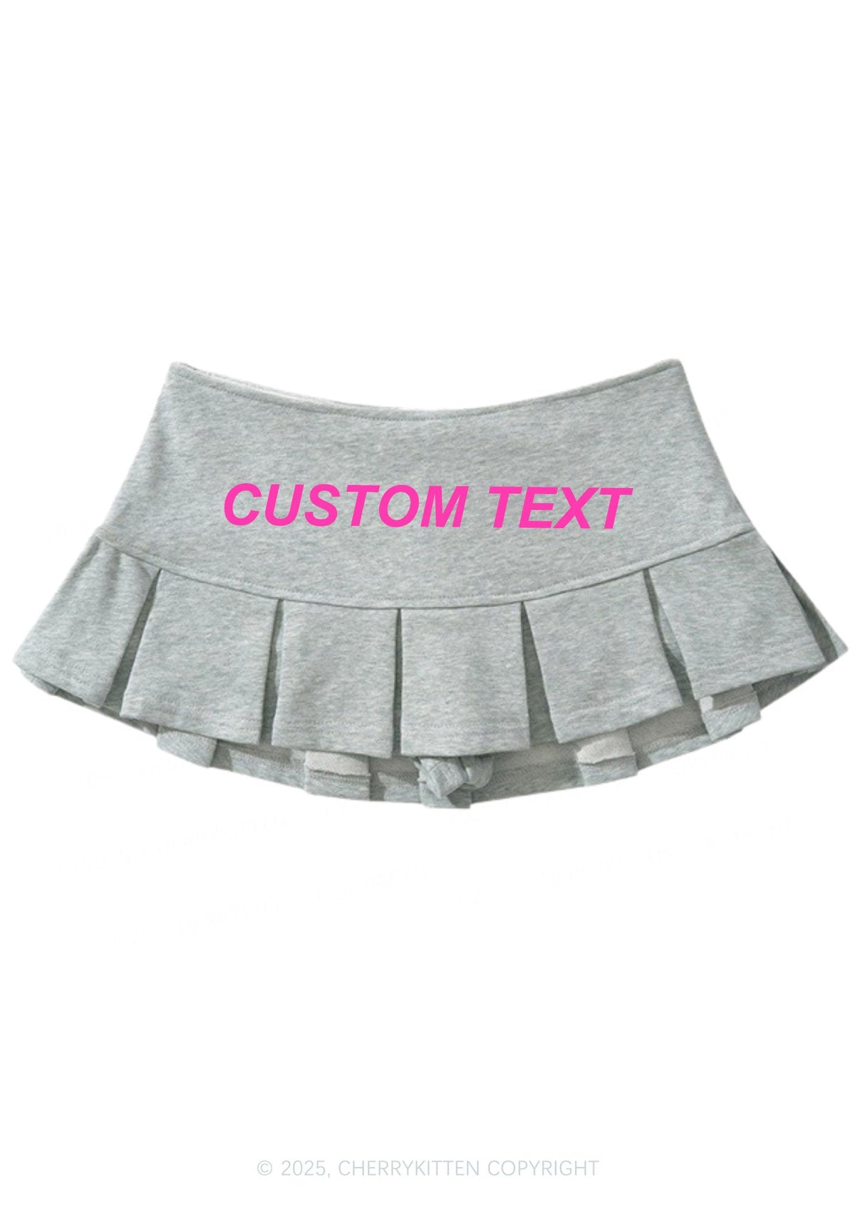 Custom Text Valentine's Day Y2K Mini Pleated Skirts Cherrykitten