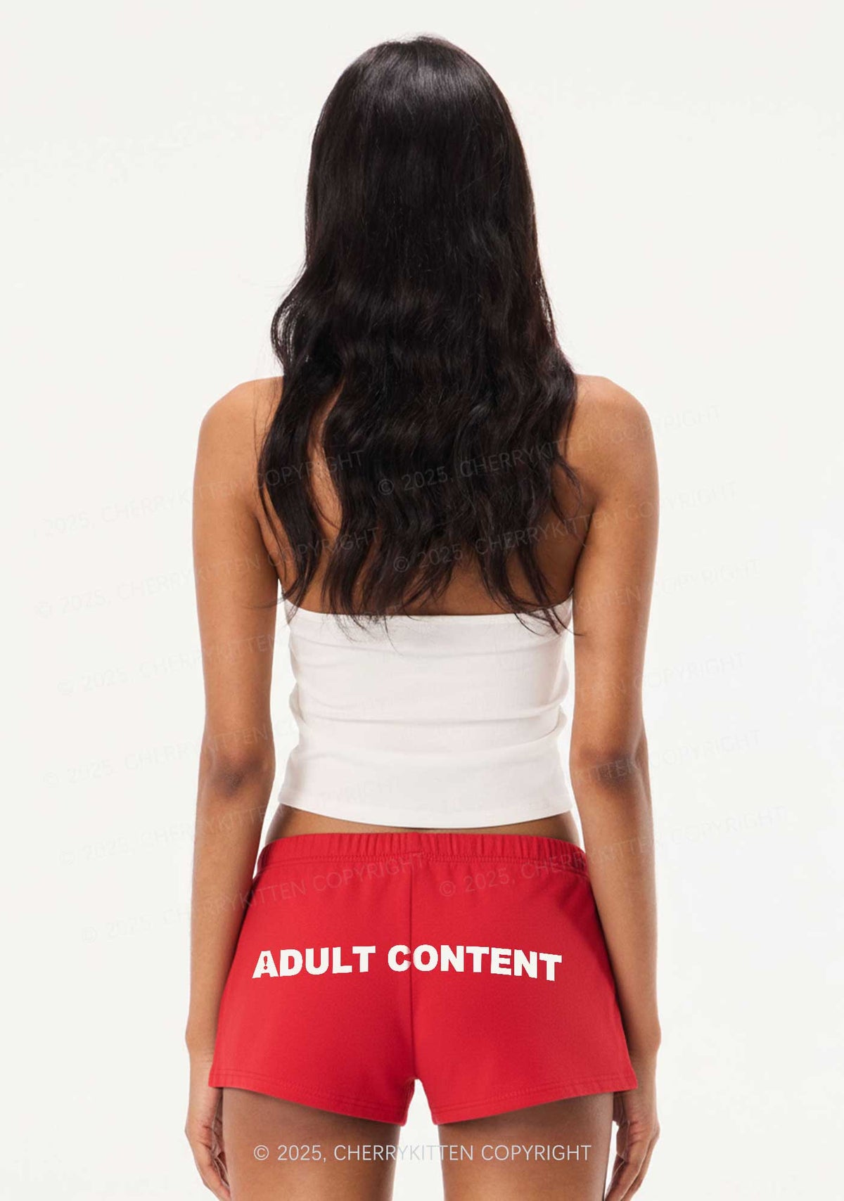 Adult Content Y2K Drawstring Mini Shorts Cherrykitten