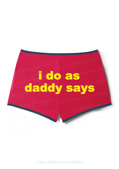 I Do As Daddy Says Y2K Booty Shorts Cherrykitten
