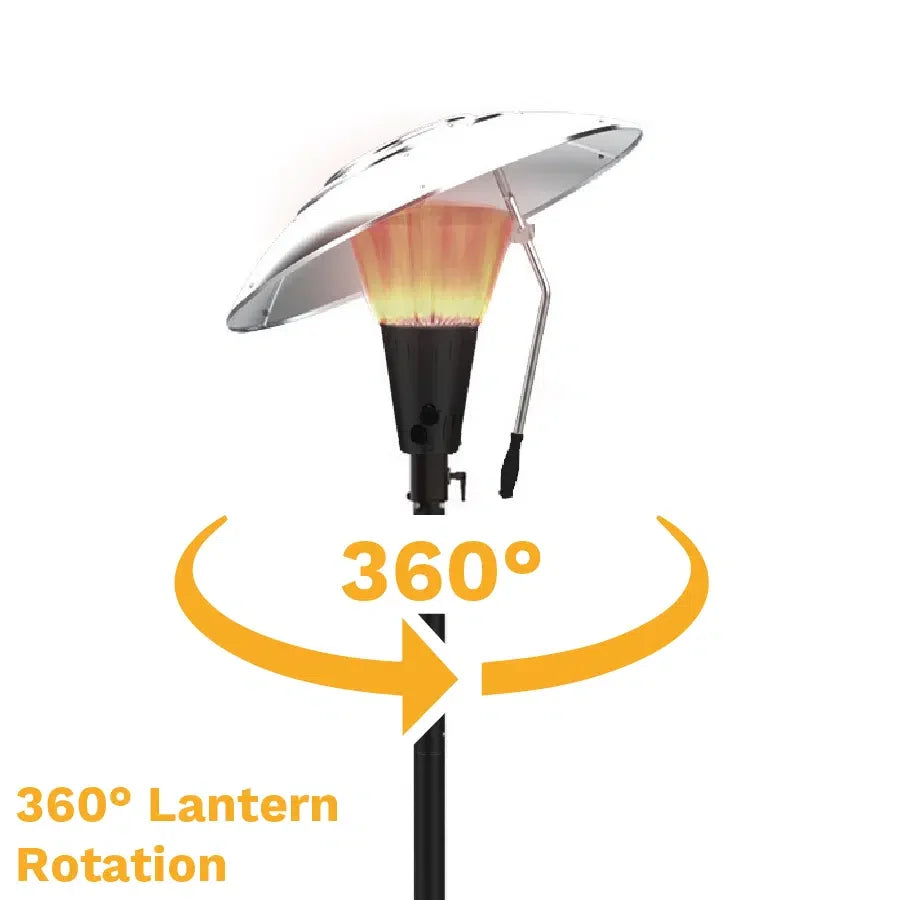 Sahara 13kW 360 Heat Focus Patio Heater Charcoal | Outdoor Heating