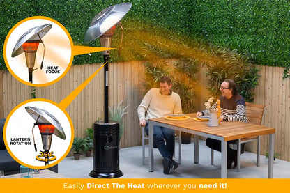 Sahara 13kW 360 Heat Focus Patio Heater Charcoal | Outdoor Heating