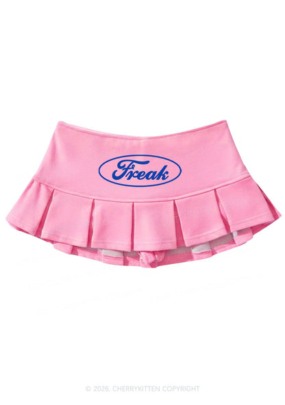 Oval Freak Y2K Mini Pleated Skirts Cherrykitten