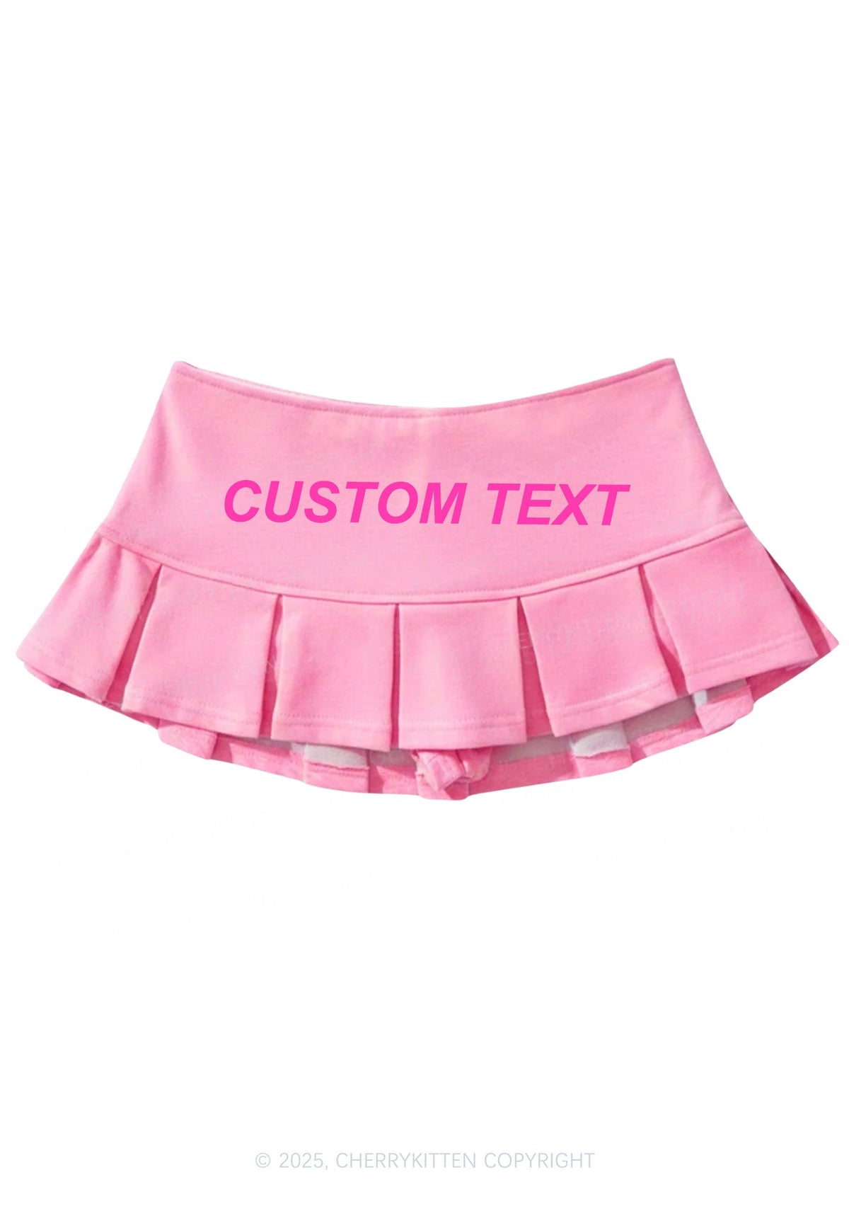 Custom Text Valentine's Day Y2K Mini Pleated Skirts Cherrykitten