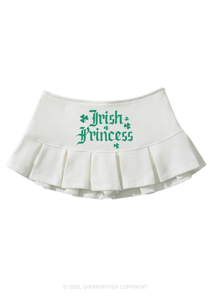 Irish Princess St Patricks Y2K Mini Pleated Skirts Cherrykitten