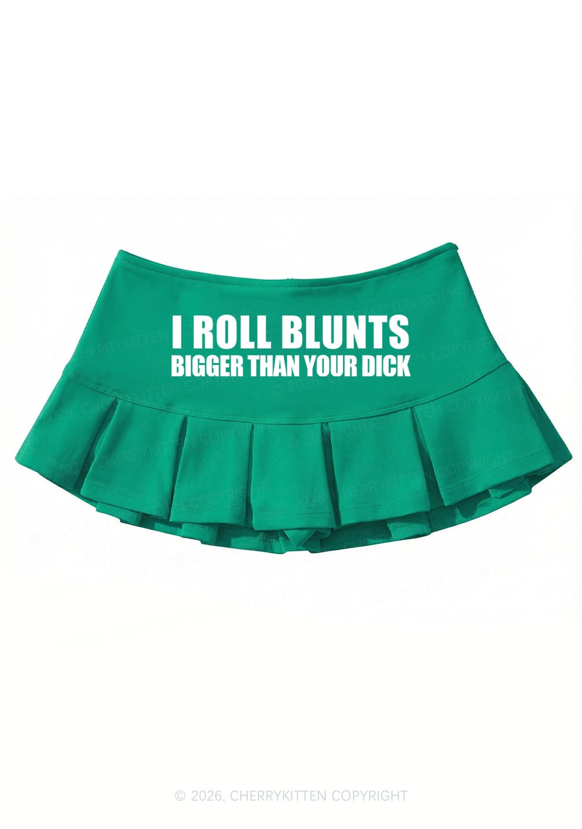 I Roll Blunts Y2K Mini Pleated Skirts Cherrykitten