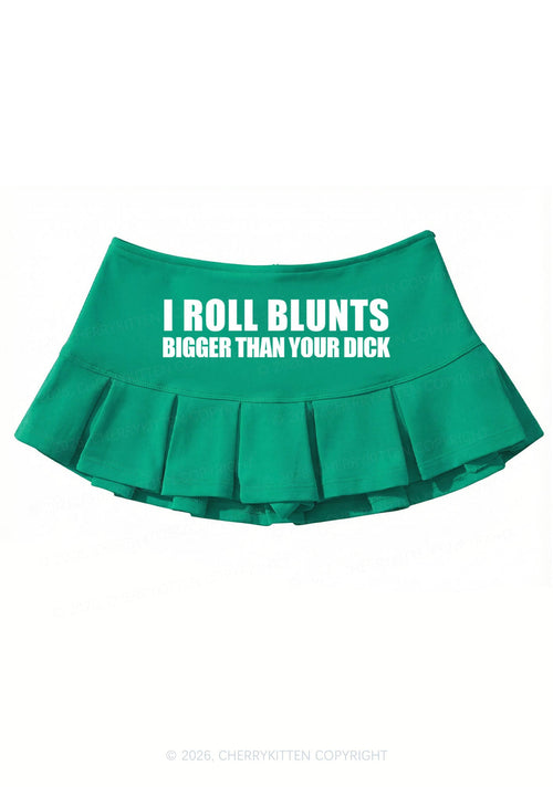 I Roll Blunts Y2K Mini Pleated Skirts Cherrykitten