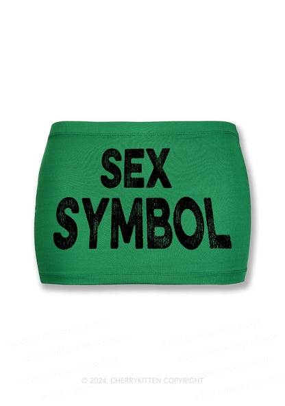 Sx Symbol Y2K Mini Hip Skirt Cherrykitten