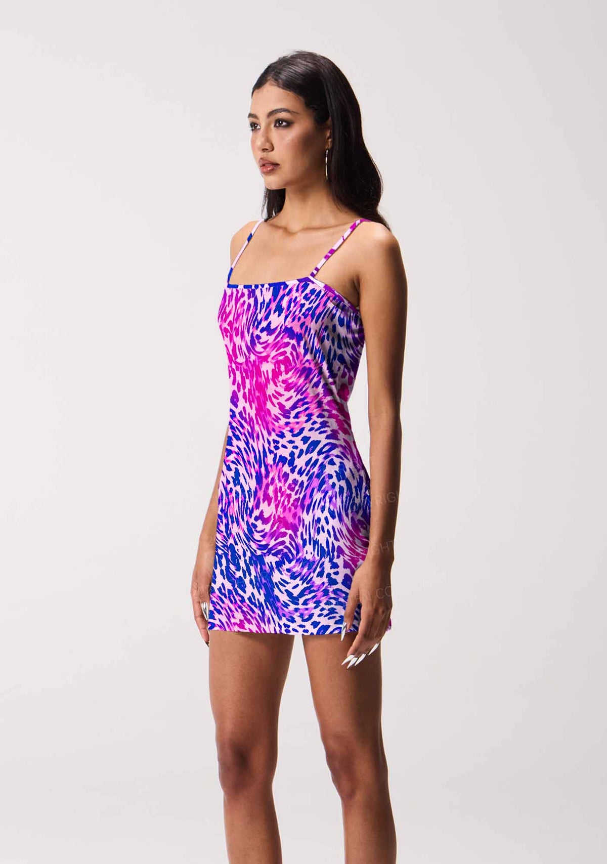 Bisexual Leopard Pride Y2K Print Slip Dress Cherrykitten