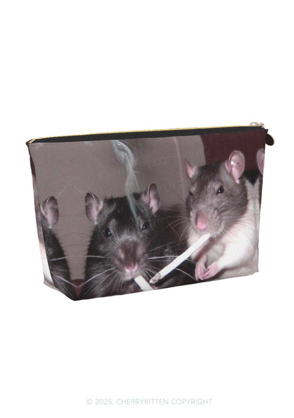 Smoking Rats Y2K Makeup Bag Cherrykitten