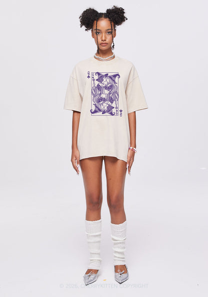 Halloween Witches Queen Kiss Y2K Shirts Washed Tee Cherrykitten