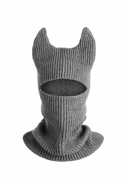 Halloween Y2K Devil Horn Knitted Balaclava Cherrykitten