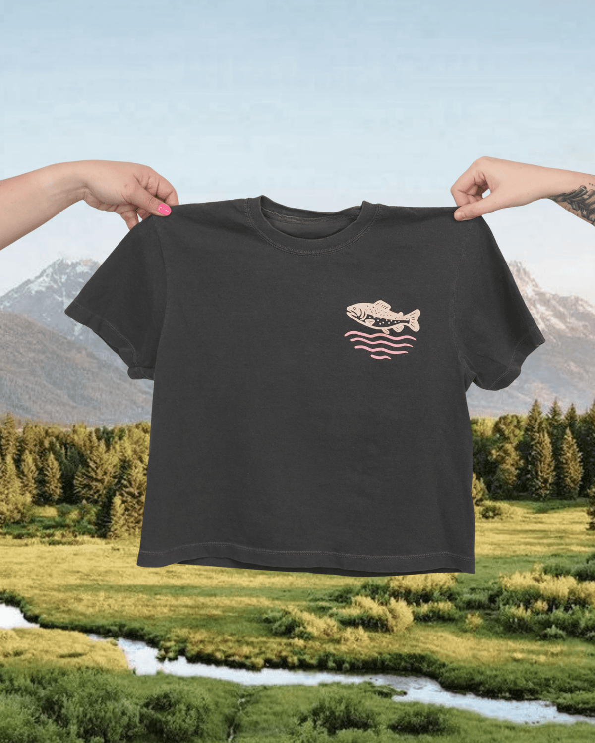 "Wild Trout" Crop Tee