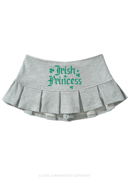 Irish Princess St Patricks Y2K Mini Pleated Skirts Cherrykitten