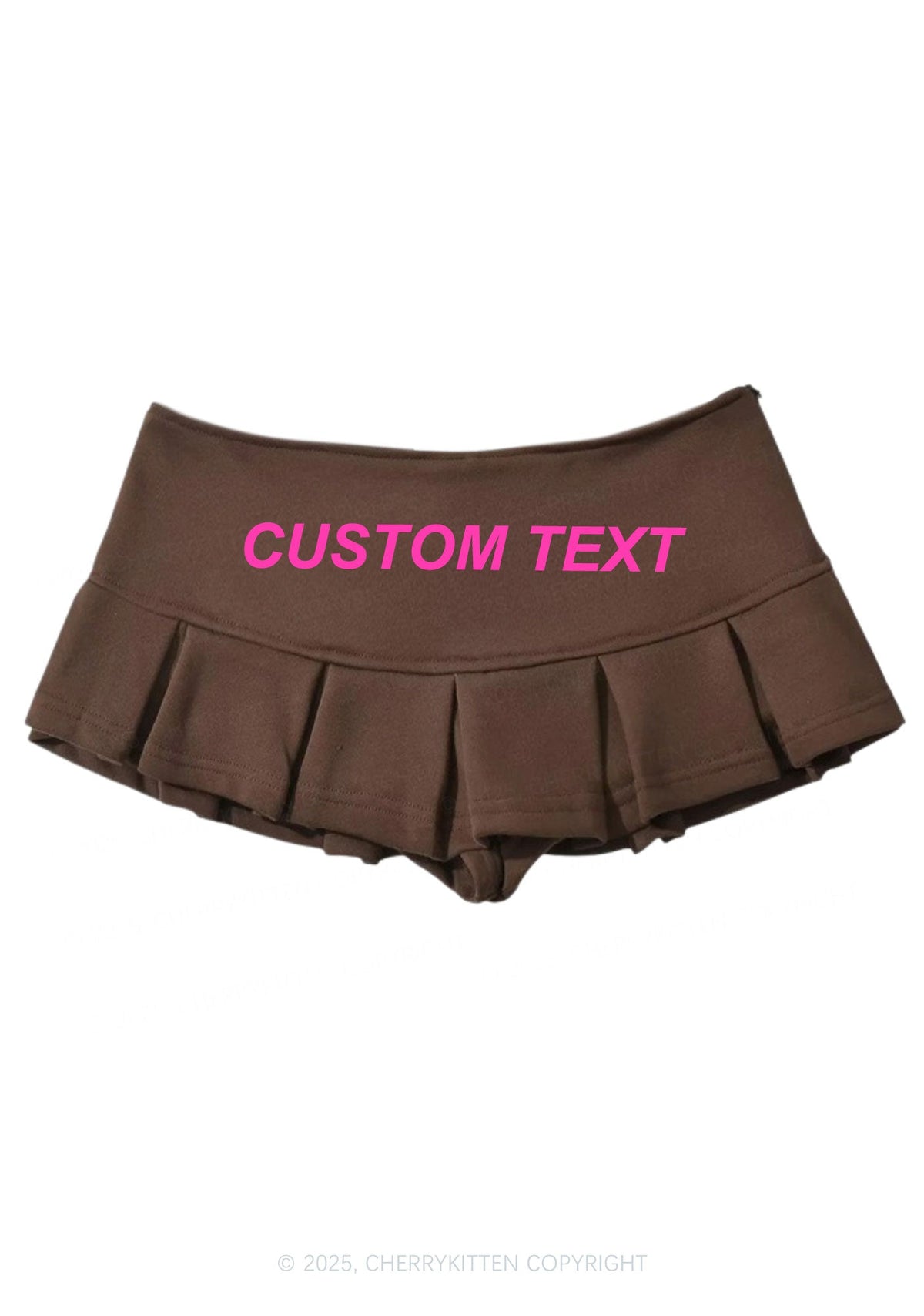 Custom Text Valentine's Day Y2K Mini Pleated Skirts Cherrykitten