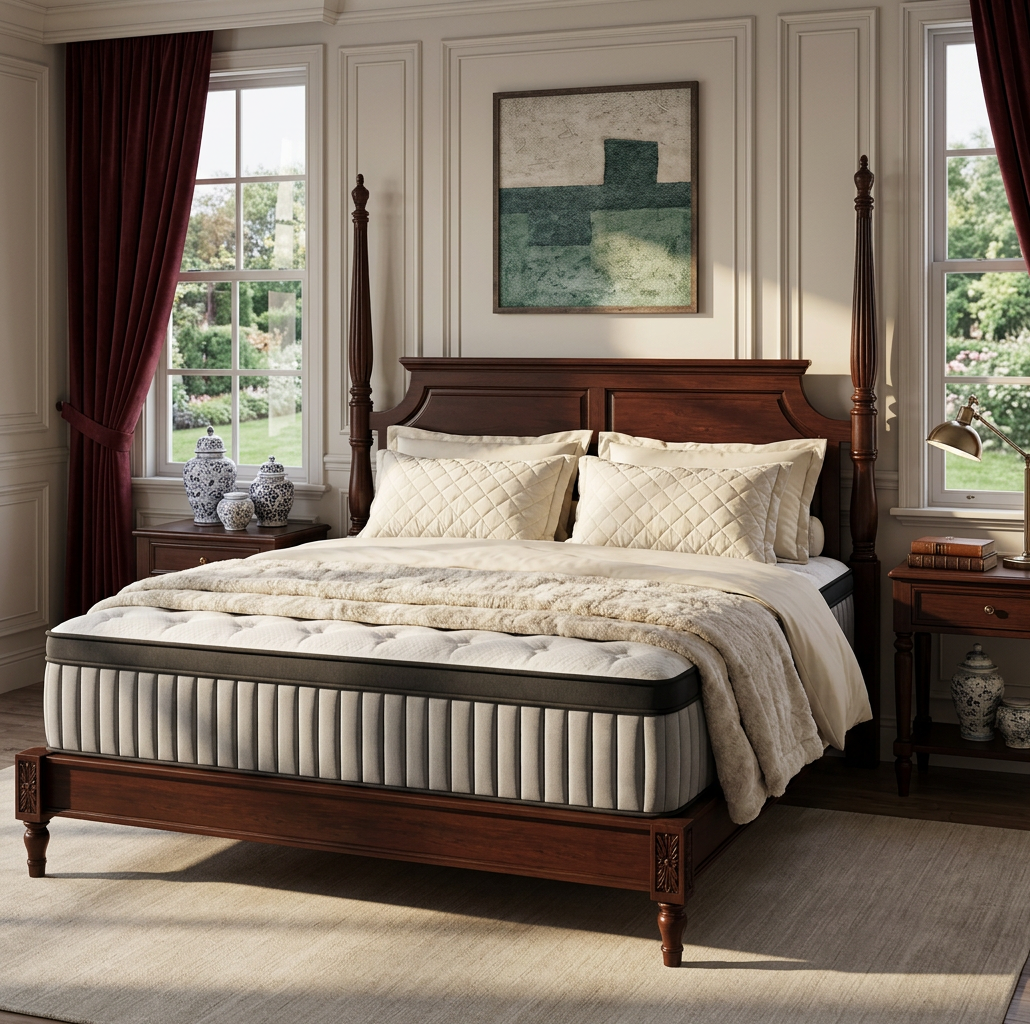BedStory 14-Inch Hybrid Mattress For Cooling – Gel Memory Foam & Pocket Spring, Medium Firm Queen/King