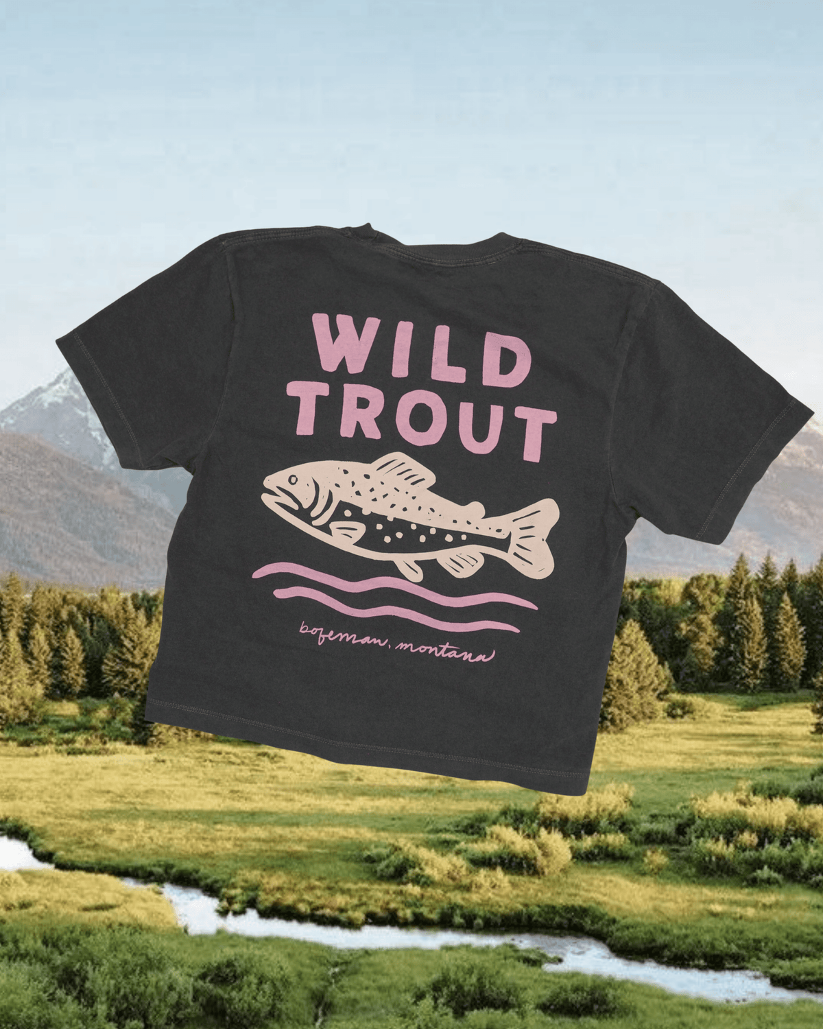 "Wild Trout" Crop Tee