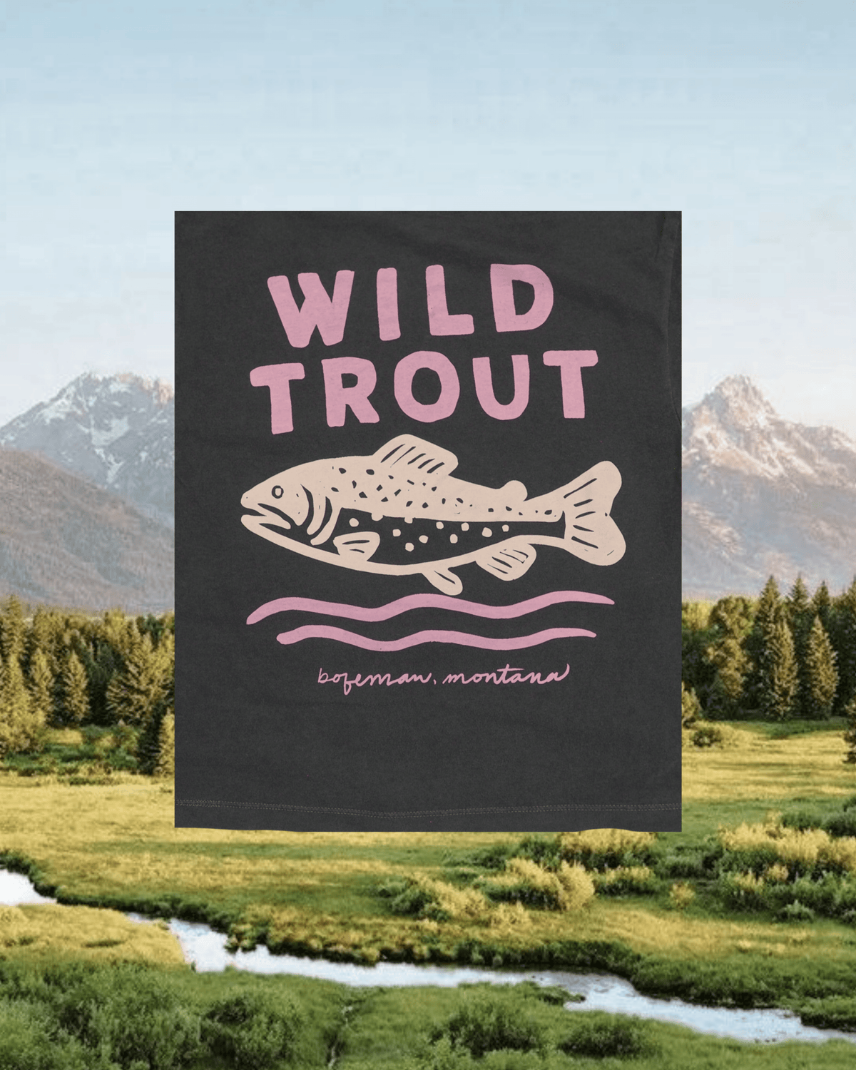 "Wild Trout" Crop Tee