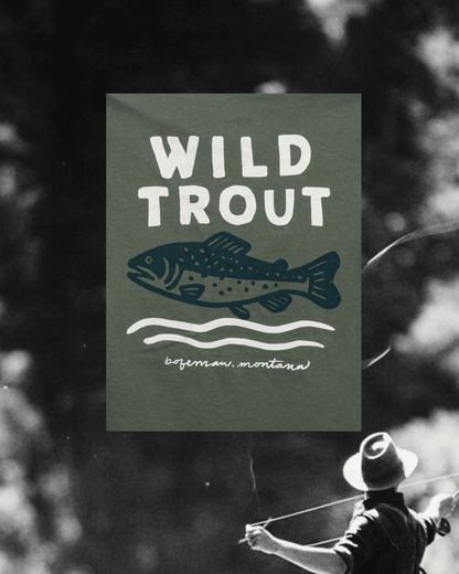 "Wild Trout" Tee in Green