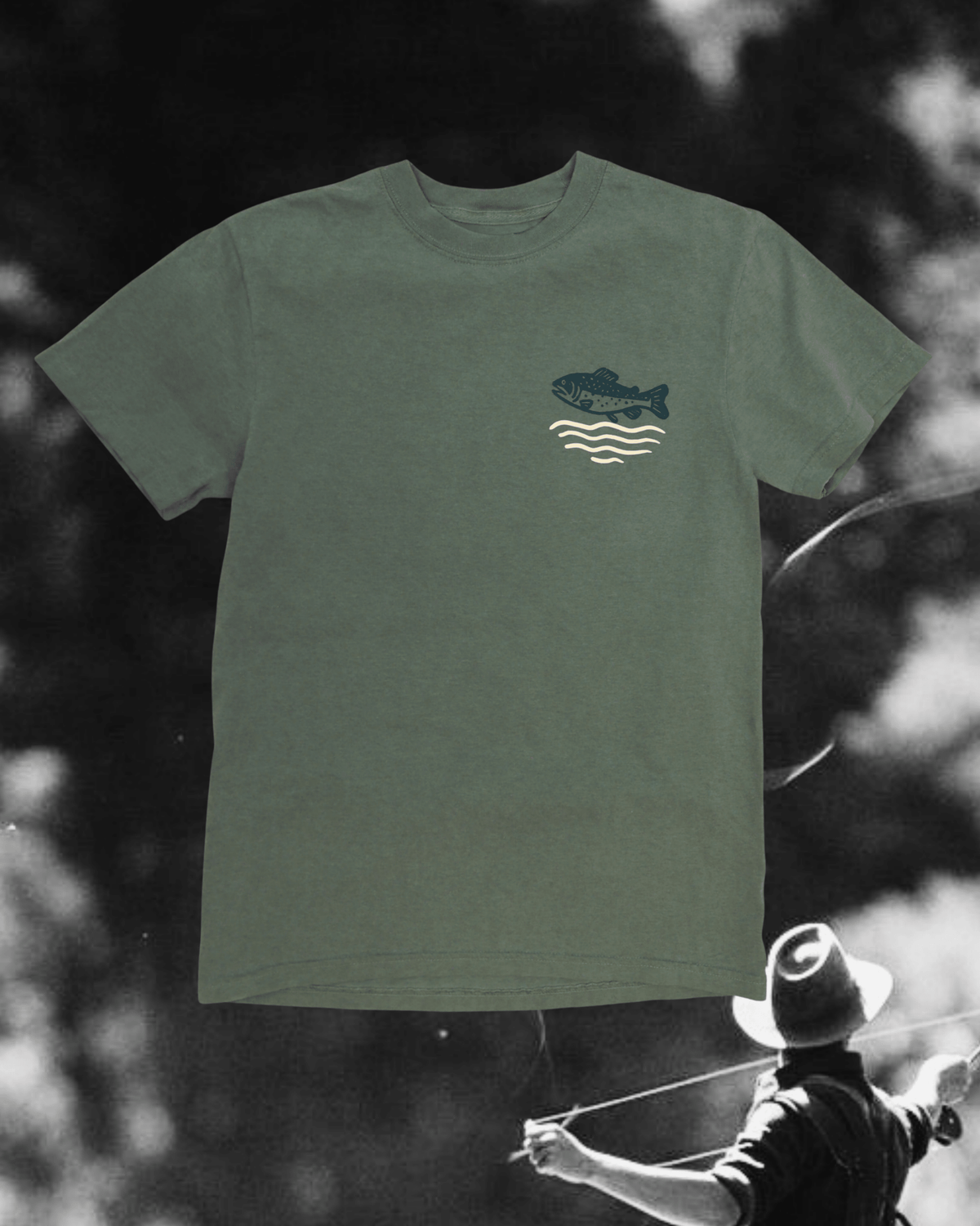 "Wild Trout" Tee in Green
