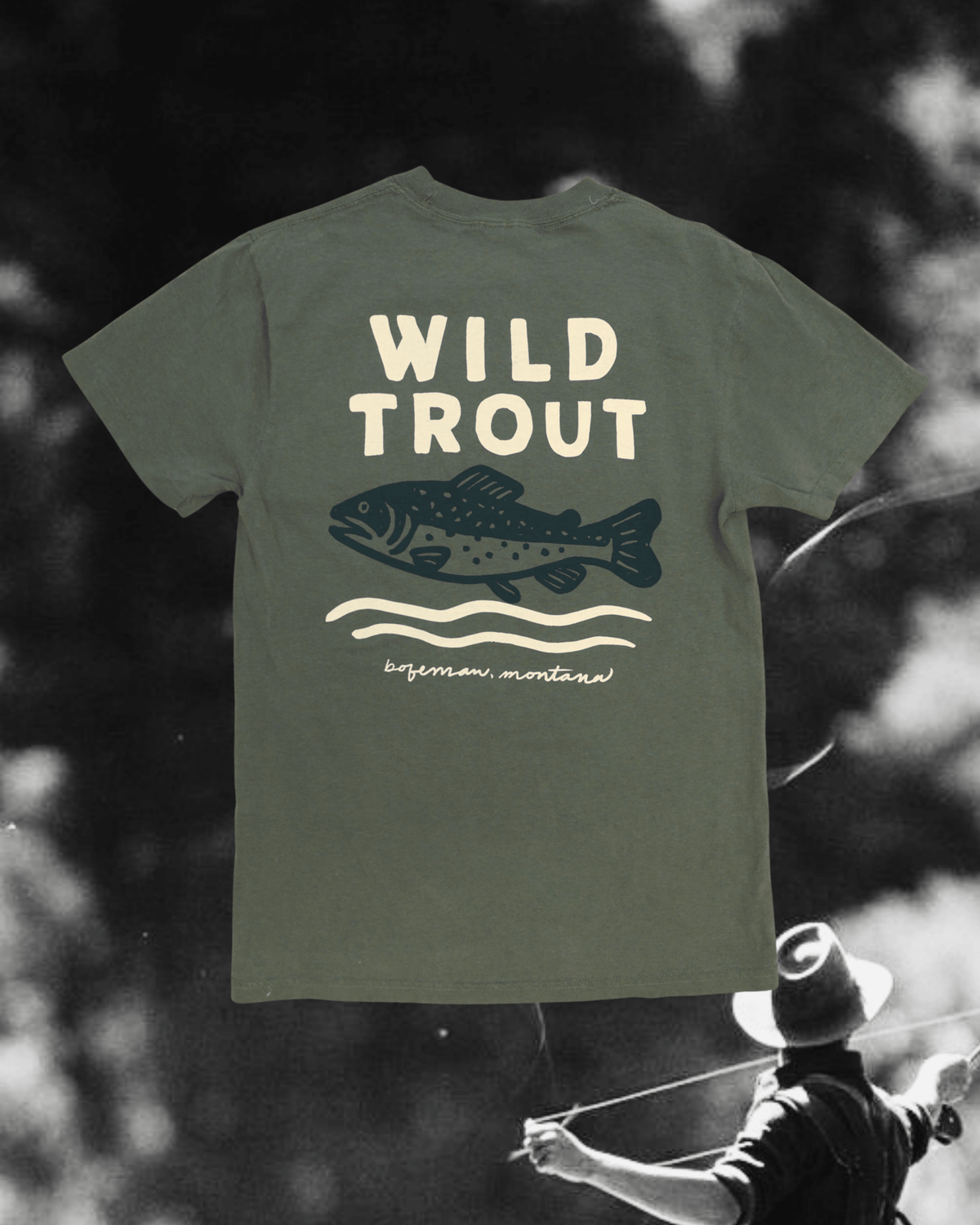 "Wild Trout" Tee in Green