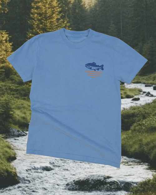 "Wild Trout" Tee in Blue