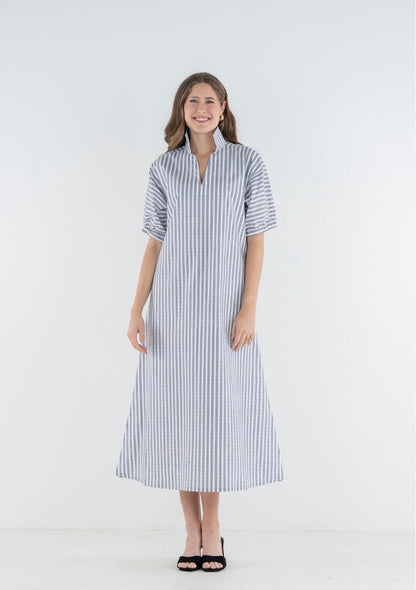Poppy Maxi Dress - Black Stripe