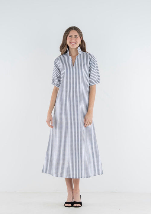 Poppy Maxi Dress - Black Stripe
