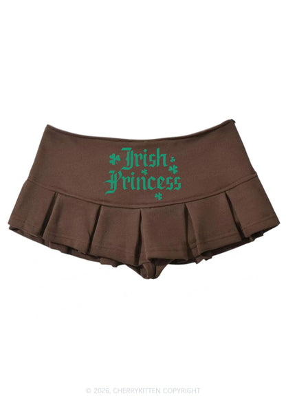 Irish Princess St Patricks Y2K Mini Pleated Skirts Cherrykitten