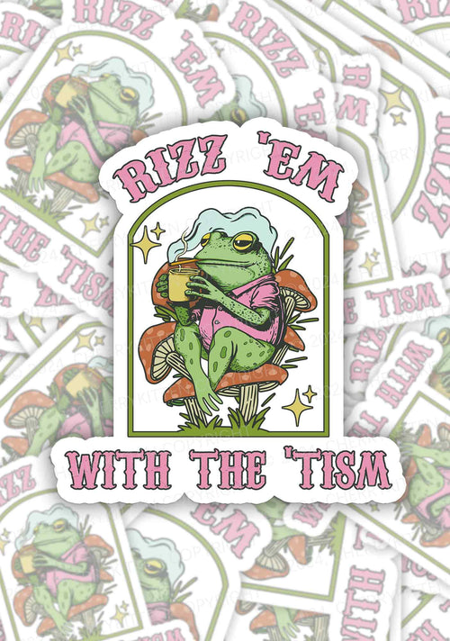 Tism Rizz Frog 1Pc Y2K Sticker Cherrykitten