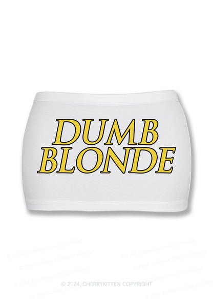 Dumb Blonde Y2K Mini Hip Skirt Cherrykitten