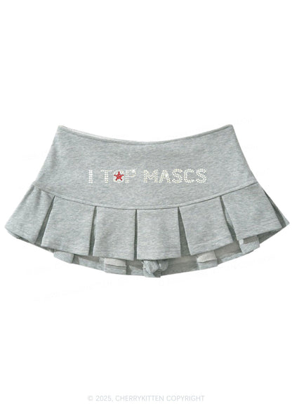 Rhinestone I Top Mascs Pride Y2K Mini Pleated Skirts Cherrykitten