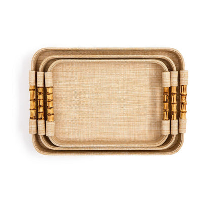 Natural Grass Trays-Set of 3