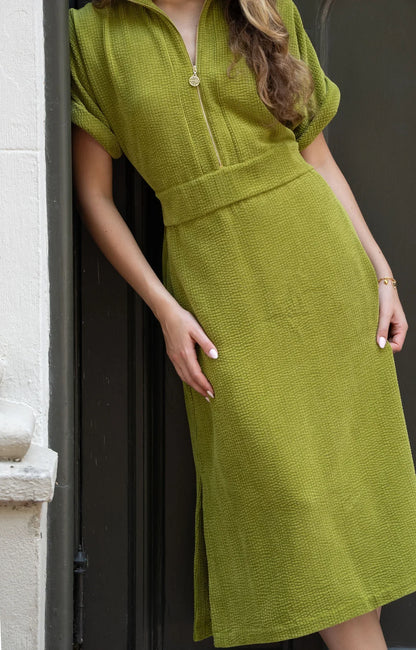 Sarah Dress in Cardamon