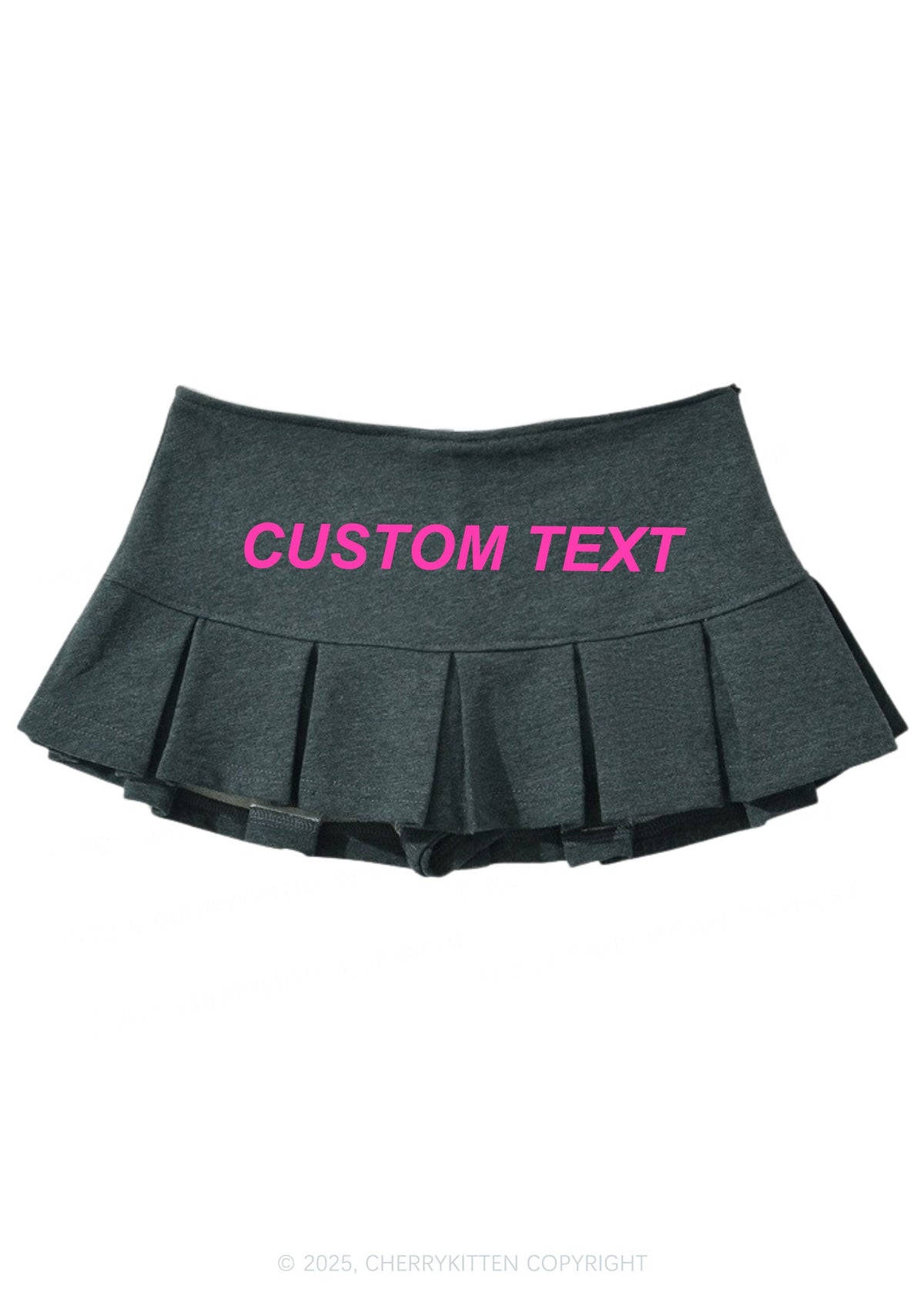 Custom Text Valentine's Day Y2K Mini Pleated Skirts Cherrykitten