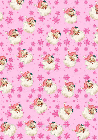 Christmas Pink Santa Y2K Print Slip Dress Cherrykitten