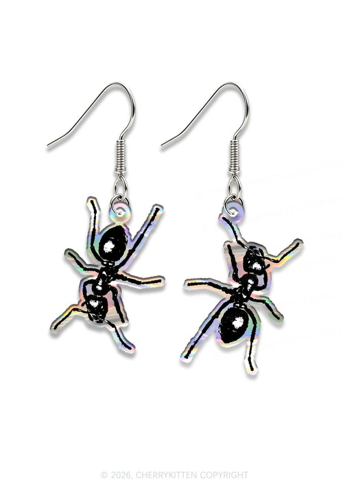 Halloween Black Ant Y2K Acrylic Earrings Cherrykitten