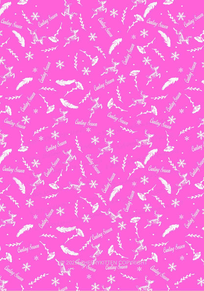 Christmas Cunting Season Y2K Print Slip Dress Cherrykitten