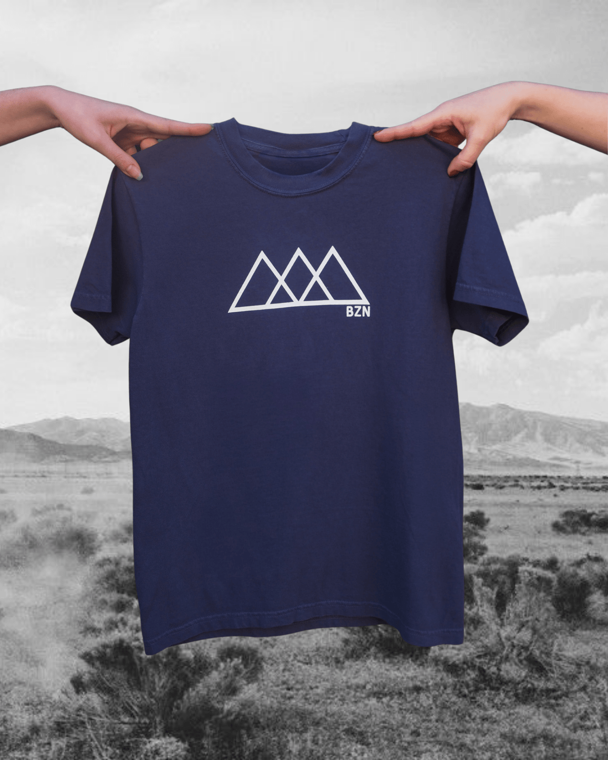 "BZN" Tee in Blue